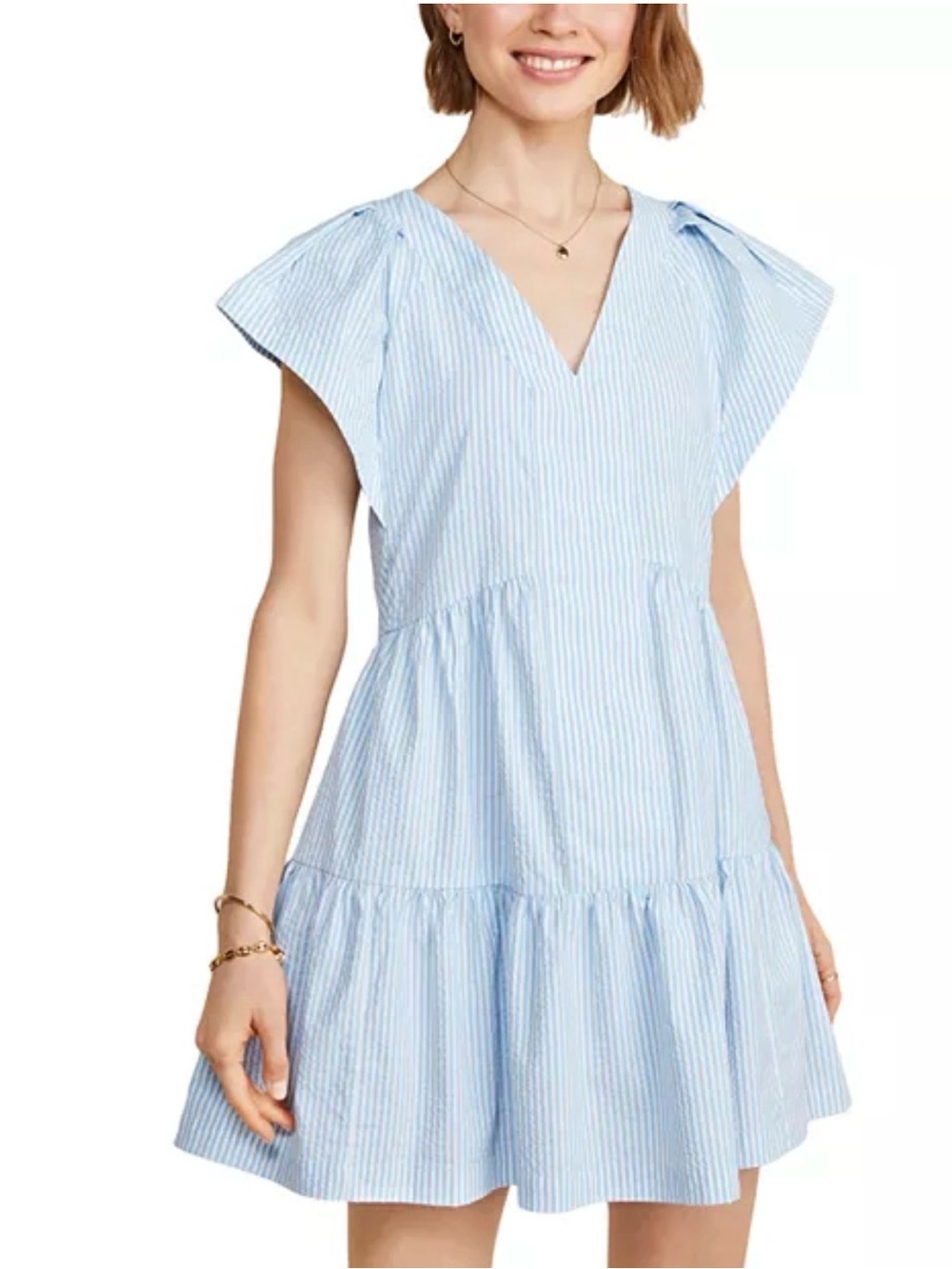 Vineyard Vines Harbor Dress V-Neck Tiered Mini size XL NWT
